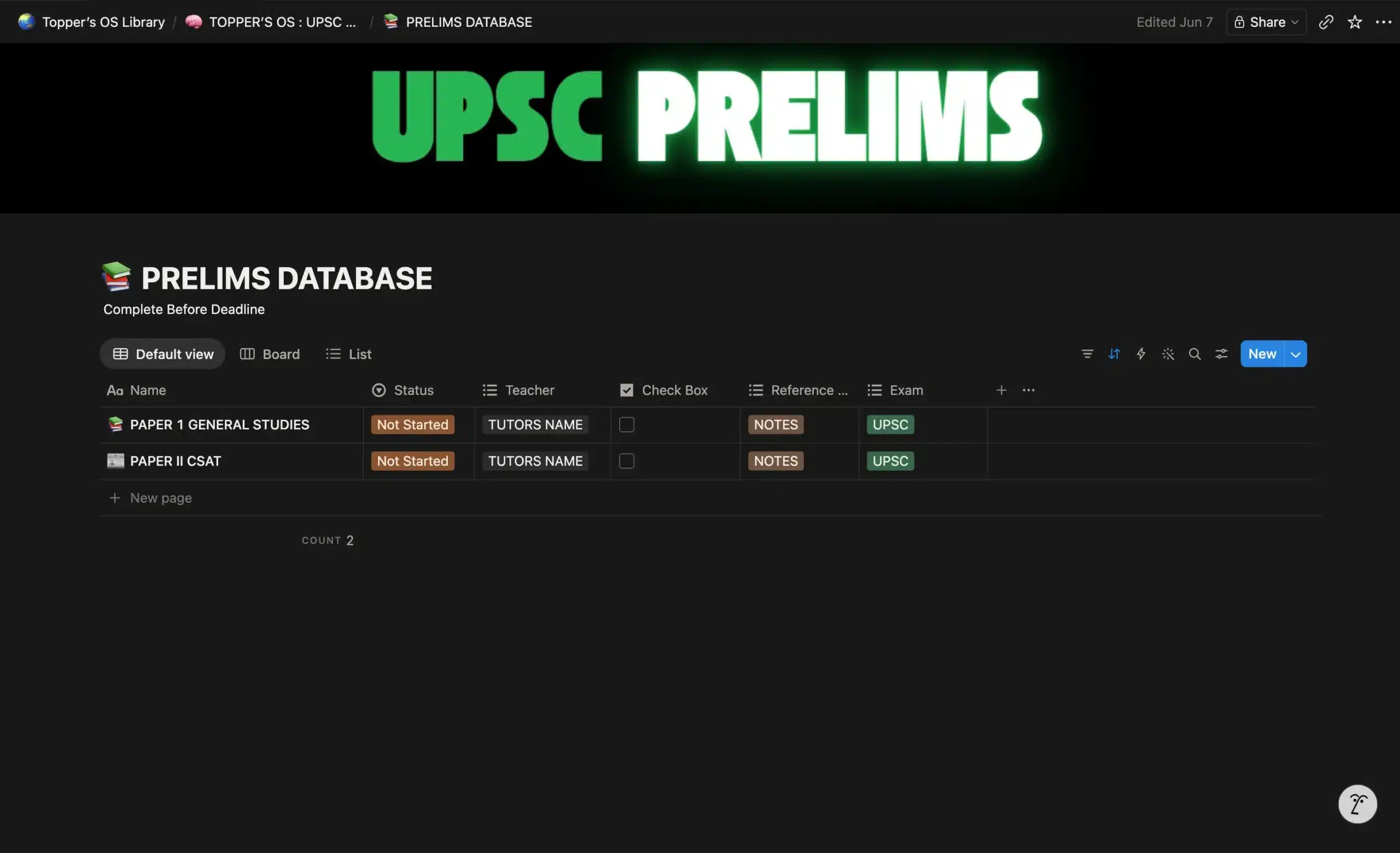 Topper's OS UPSC Prelims Syllabus Database