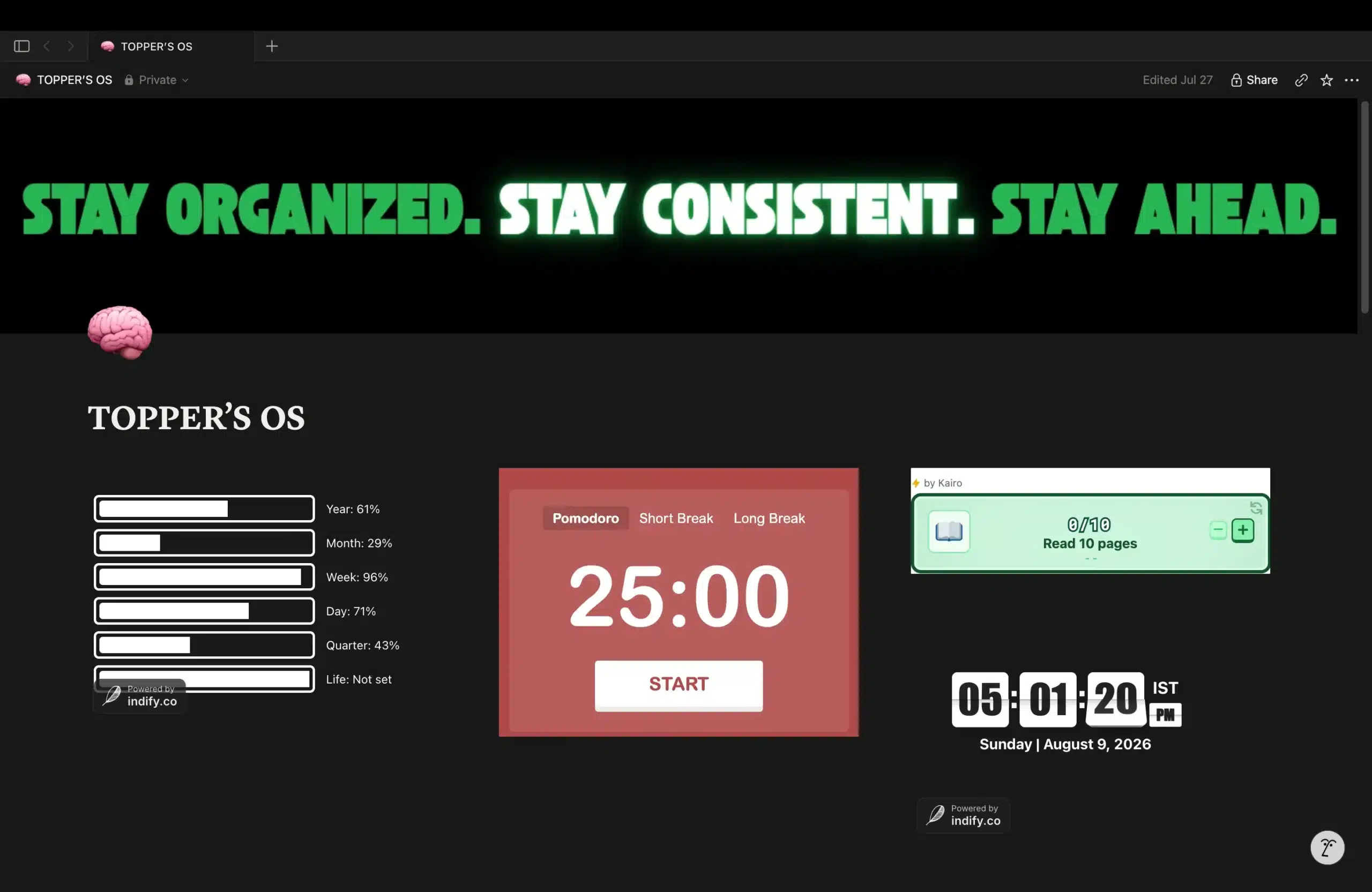 Academic Command Dashboard
