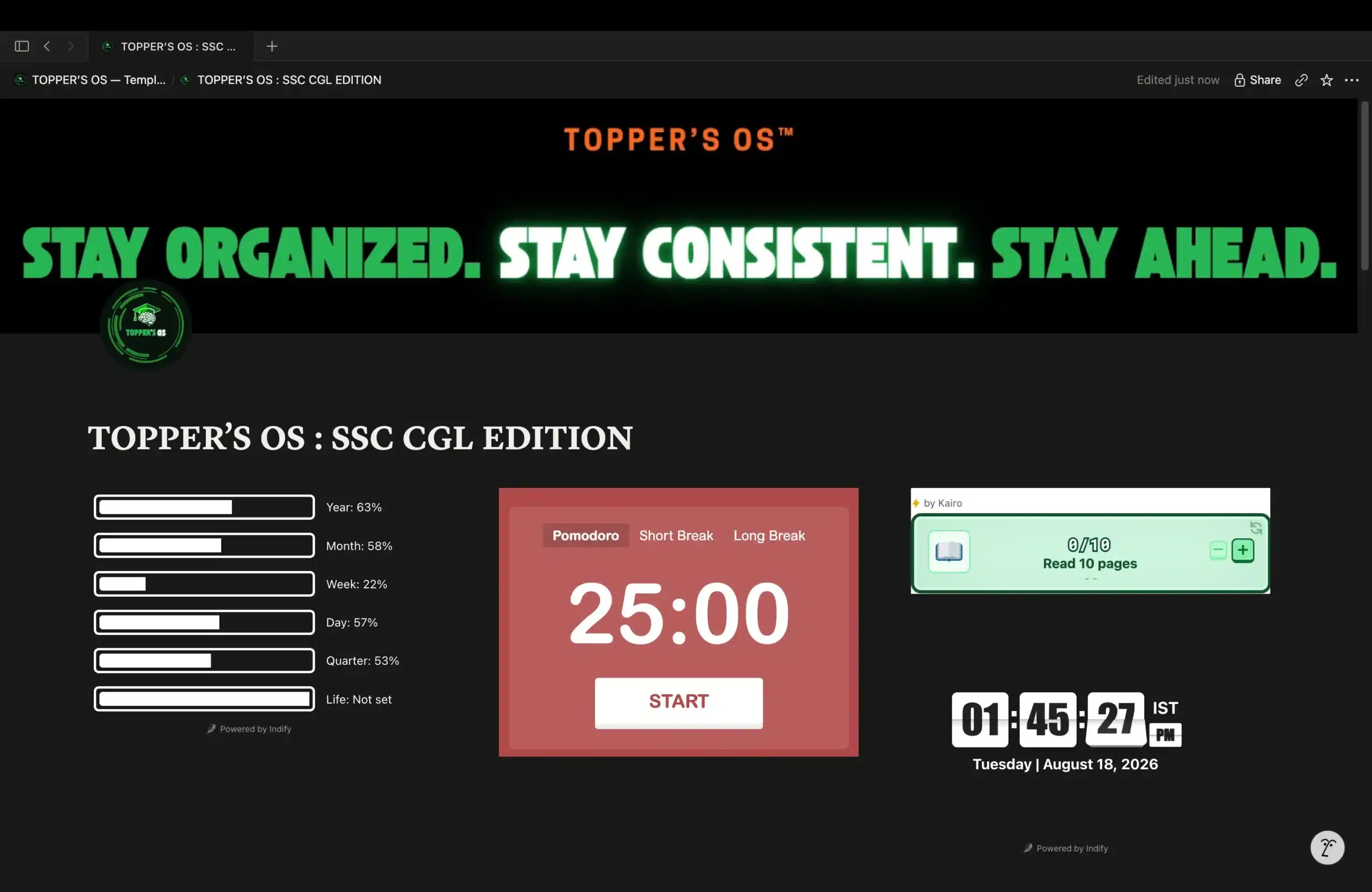 SSC CGL Academic Command Dashboard