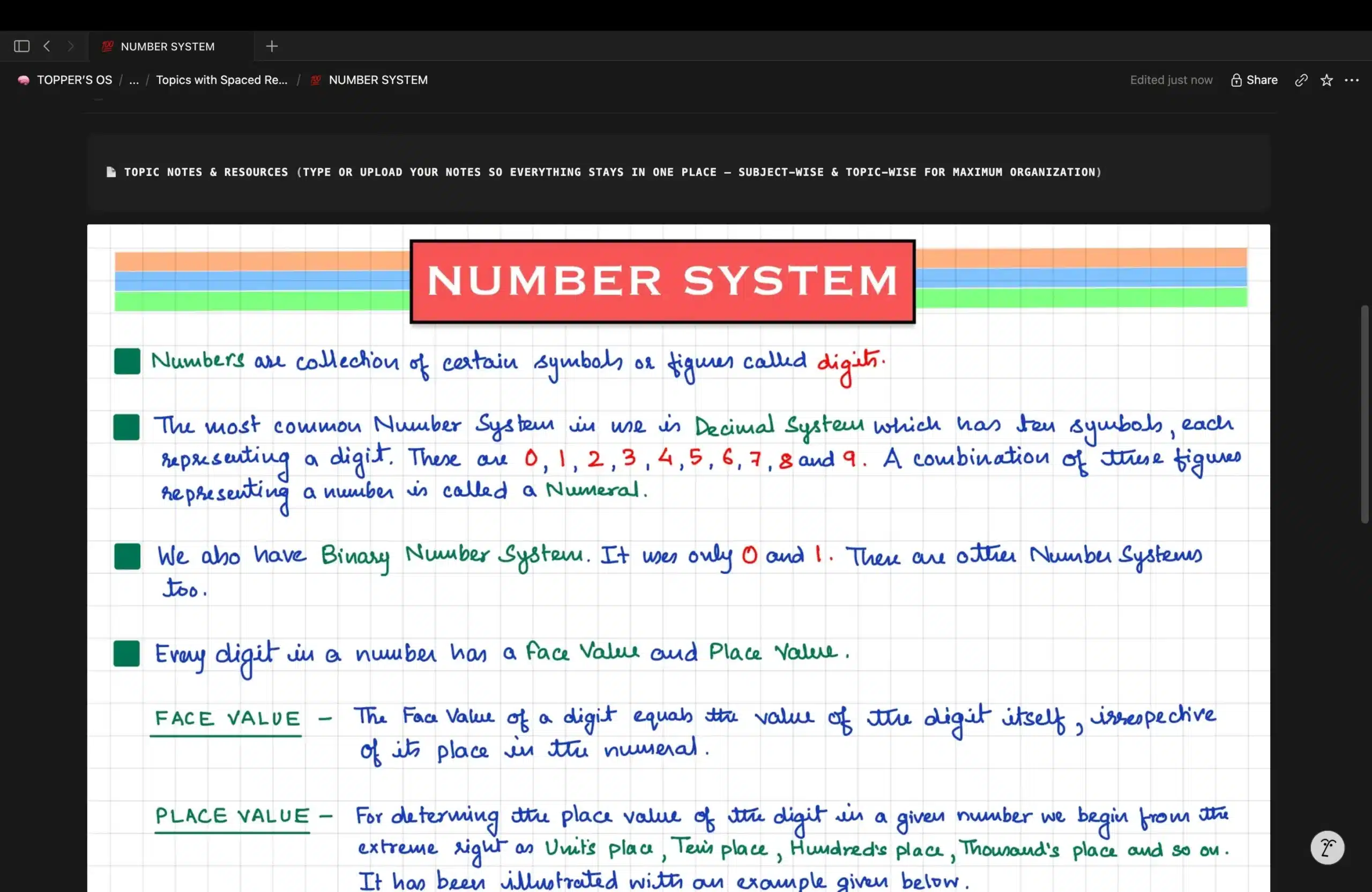 Dedicated Topic Workspace & Note-Taking Hub
